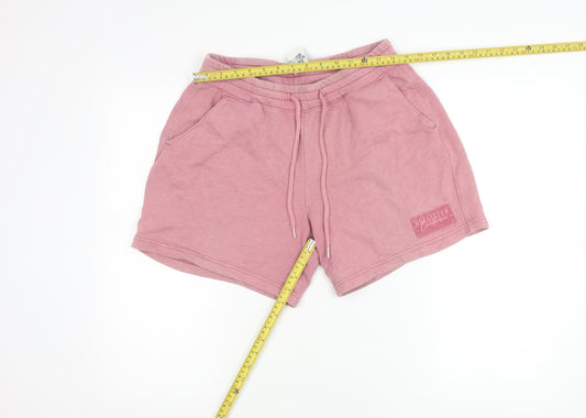 Hollister Men’s Pink Sweat Shorts Size S Elastic Waist Pockets Logo