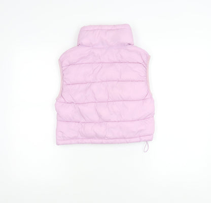 Womens UK Size S Zara Pink Puffer Jacket