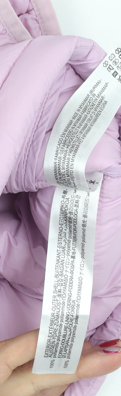 Womens UK Size S Zara Pink Puffer Jacket