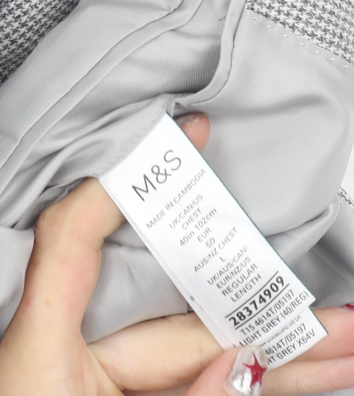 Mens UK Size 40 Marks and Spencer Regular Grey Suit Jacket