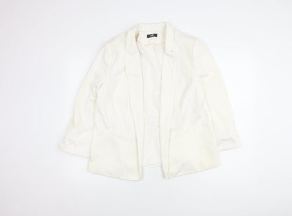 Wallis Womens Ivory Size 16 Notch Lapel Blazer Jacket