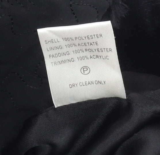 Womens UK Size 12 Eastex Black Overcoat