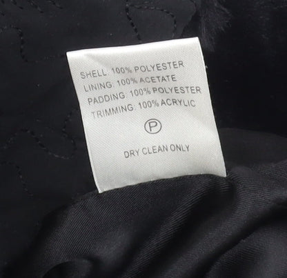 Womens UK Size 12 Eastex Black Overcoat