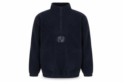 Harper & Lewis Mens Blue Fleece Pullover Sweatshirt M 1/2 Zip Logo