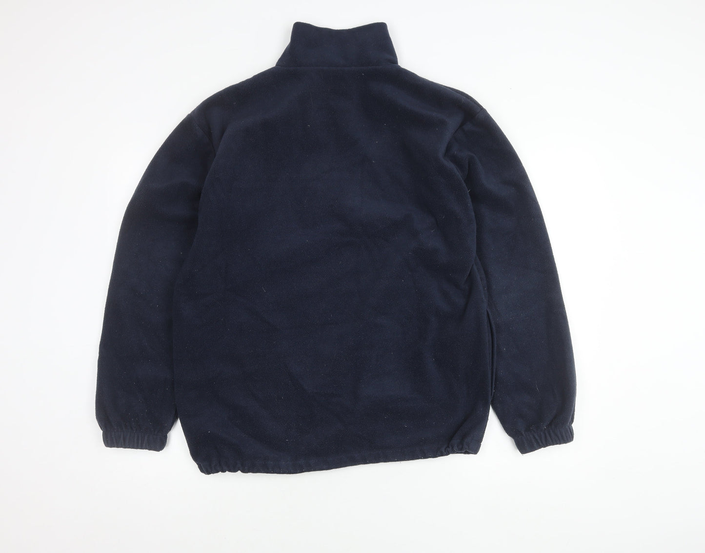 Harper & Lewis Mens Blue Fleece Pullover Sweatshirt M 1/2 Zip Logo