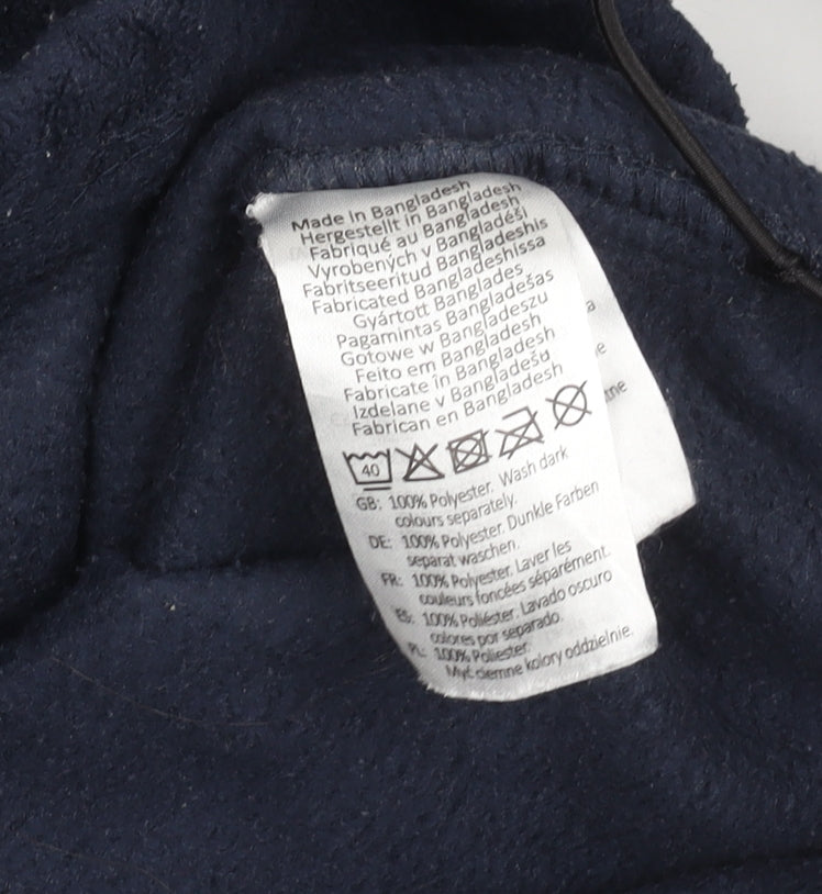 Harper & Lewis Mens Blue Fleece Pullover Sweatshirt M 1/2 Zip Logo