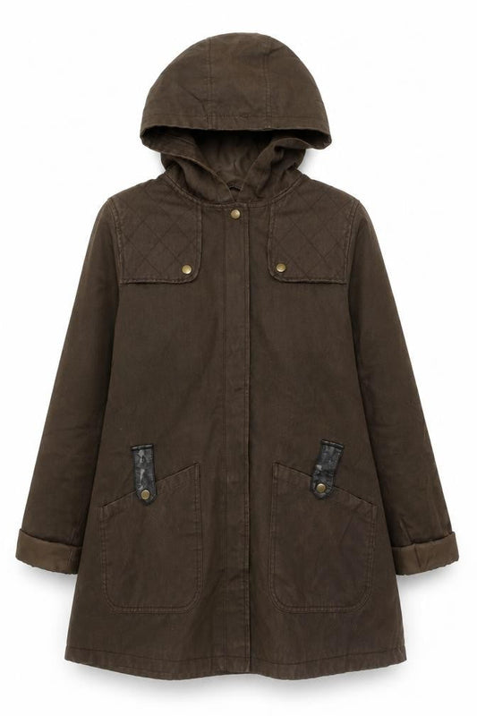 Womens UK Size 10 ASOS Brown Parka Coat