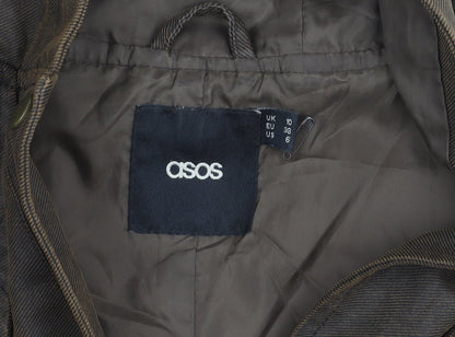 Womens UK Size 10 ASOS Brown Parka Coat