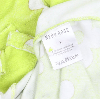 Womens UK Size L Neon Rose Multicoloured Classic Button-Up