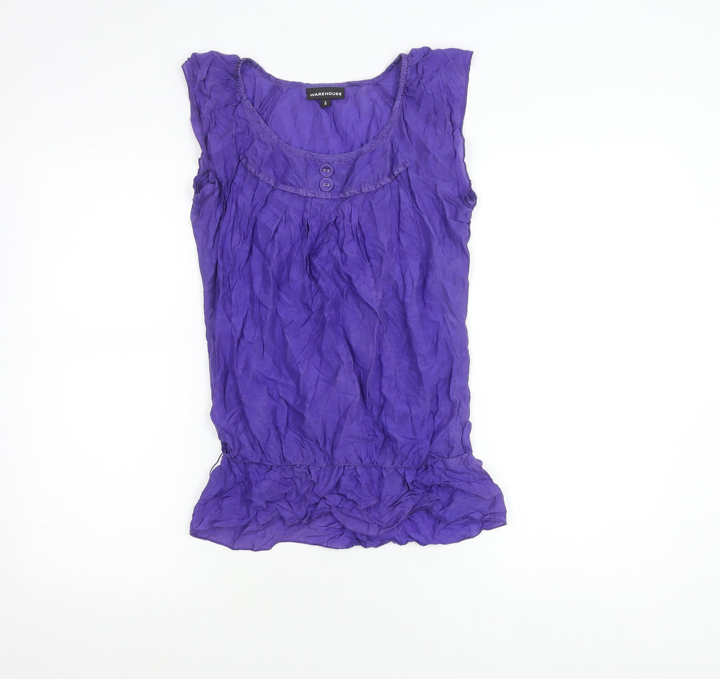 Womens UK Size 8 Warehouse Purple Basic Blouse