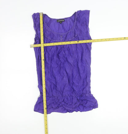 Womens UK Size 8 Warehouse Purple Basic Blouse