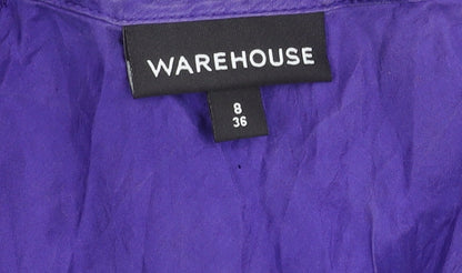 Womens UK Size 8 Warehouse Purple Basic Blouse