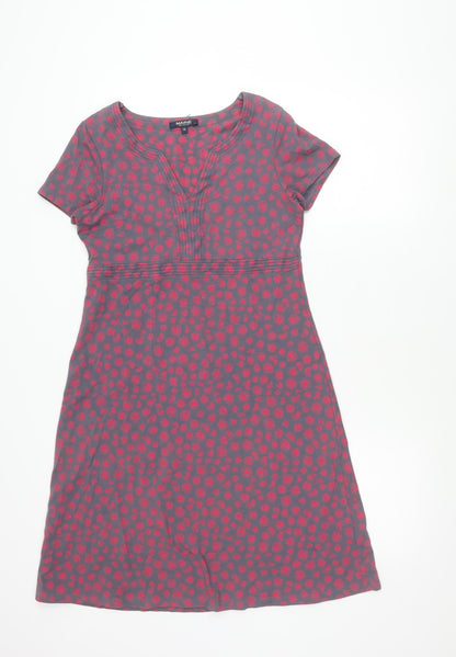 Maine New England Womens Grey Red Floral Shift Dress Size 10
