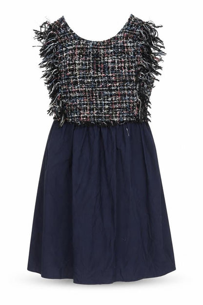 Zara Women’s Multicoloured Tweed Fringe Mini Dress Size S