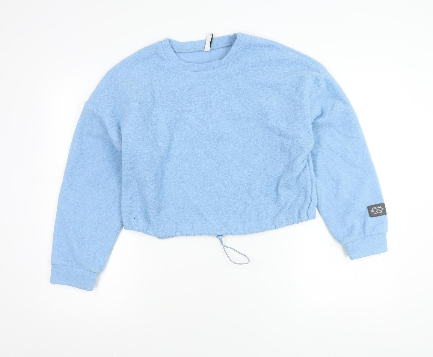 Stradivarius Women’s Blue Fleece Pullover Sweatshirt Size 8 UK