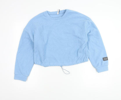 Stradivarius Women’s Blue Fleece Pullover Sweatshirt Size 8 UK