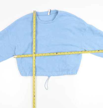 Stradivarius Women’s Blue Fleece Pullover Sweatshirt Size 8 UK