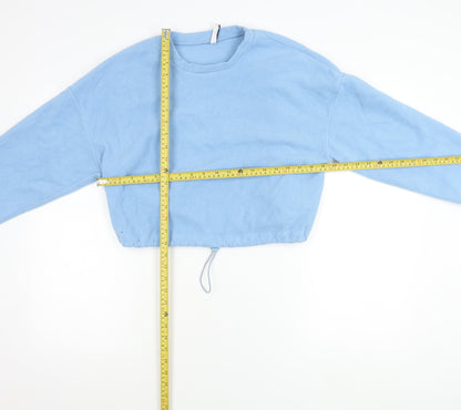 Stradivarius Women’s Blue Fleece Pullover Sweatshirt Size 8 UK