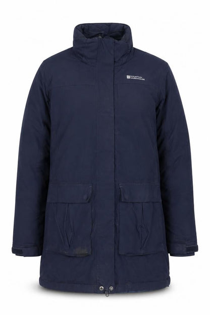 Mountain Warehouse Womens Blue Long Parka Coat UK 10 Waterproof Winter