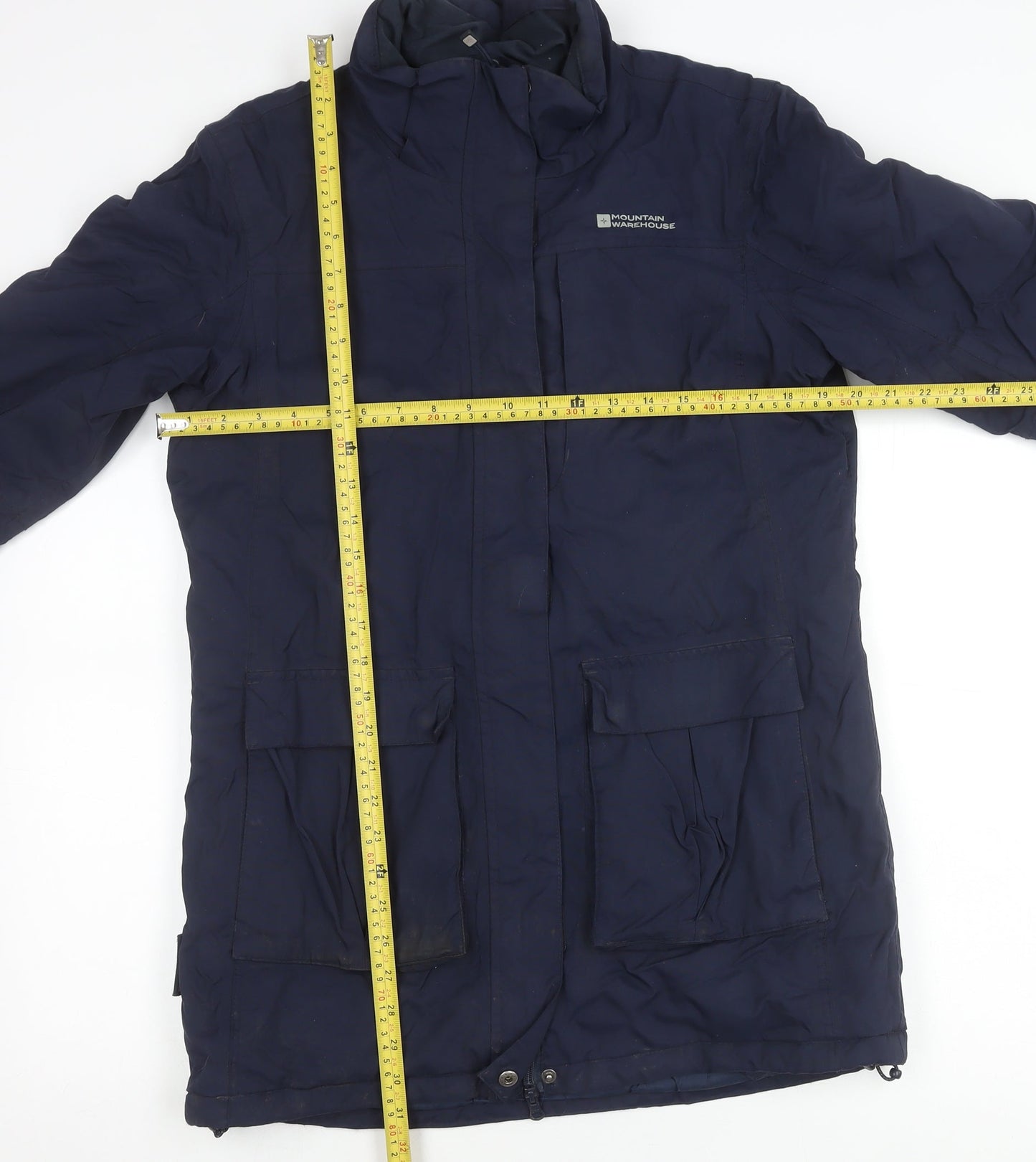 Mountain Warehouse Womens Blue Long Parka Coat UK 10 Waterproof Winter