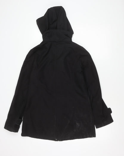 Sebby Collection Women’s Black L Hooded Parka Jacket Polyester