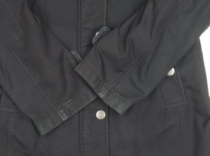 Sebby Collection Women’s Black L Hooded Parka Jacket Polyester