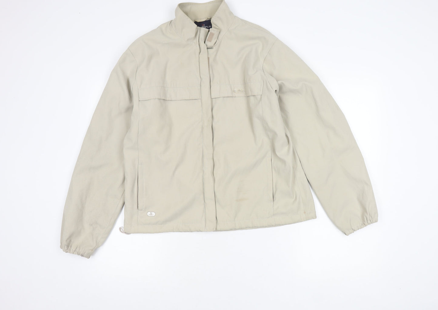 Olympus Womens Beige Size 14 Full Zip Casual Jacket