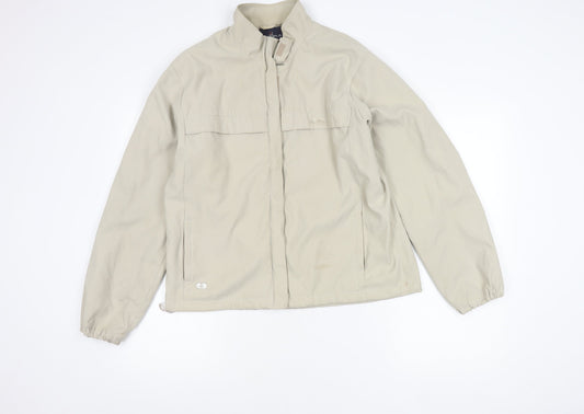 Olympus Womens Beige Size 14 Full Zip Casual Jacket