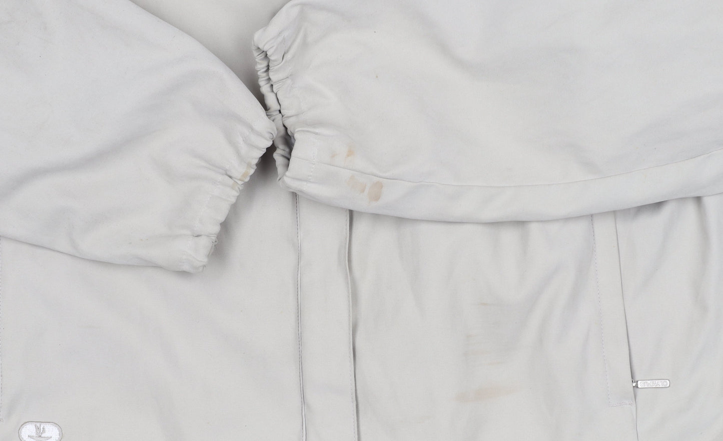 Olympus Womens Beige Size 14 Full Zip Casual Jacket