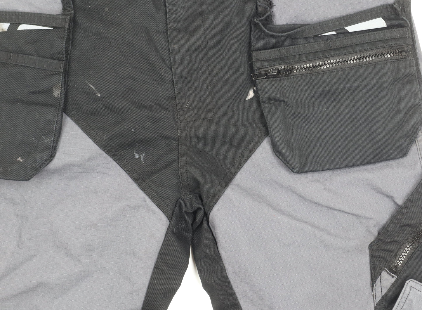 Wright Fits Men's Grey Cargo Workwear Shorts Size 38 Waist Pockets