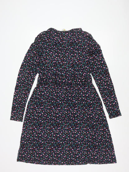 Boden Women’s Multicoloured Animal Print Long Sleeve Wrap Dress UK 12