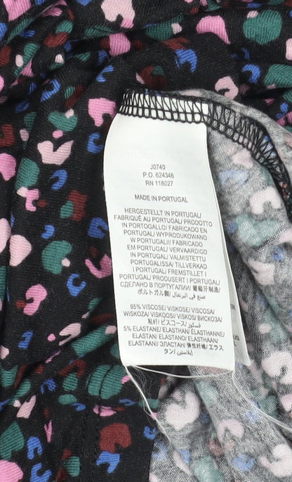 Boden Women’s Multicoloured Animal Print Long Sleeve Wrap Dress UK 12