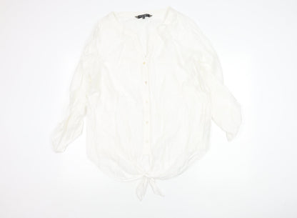 Womens UK Size 20 Principles by Ben de Lisi White Tunic Button-Up