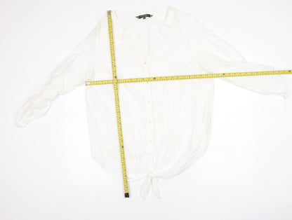 Womens UK Size 20 Principles by Ben de Lisi White Tunic Button-Up