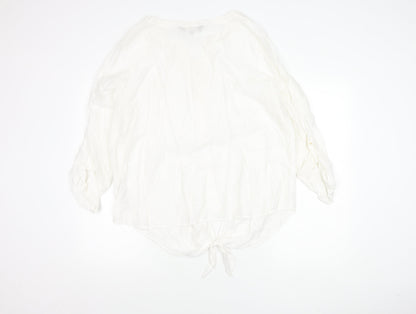 Womens UK Size 20 Principles by Ben de Lisi White Tunic Button-Up