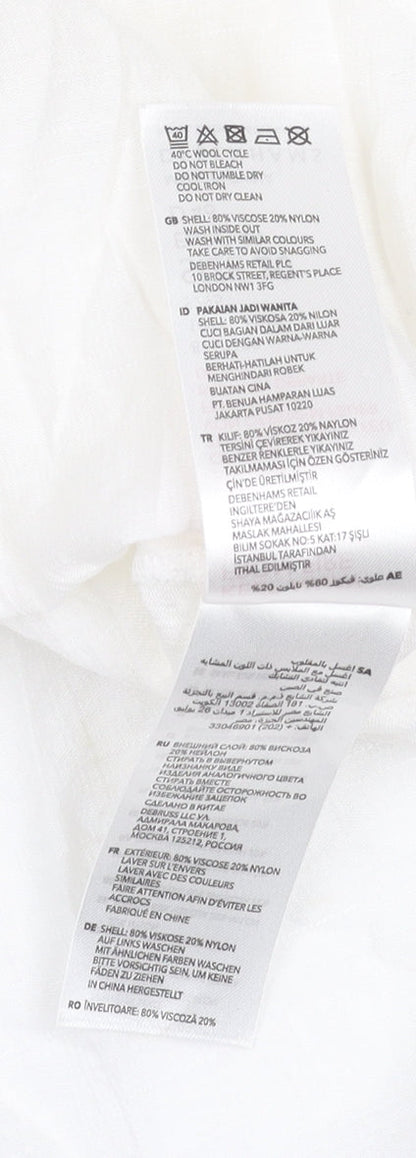 Womens UK Size 20 Principles by Ben de Lisi White Tunic Button-Up