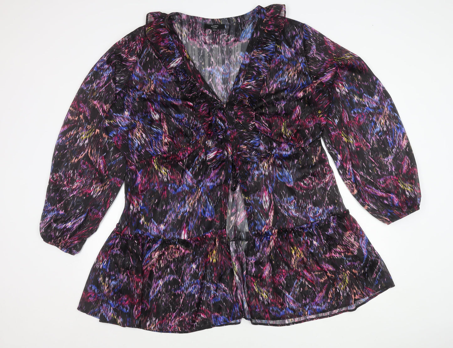 Joanna Hope Women's Multicoloured Plus Size 24 Blouson Chiffon Dress