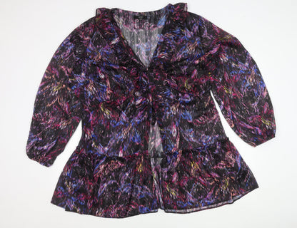 Joanna Hope Women's Multicoloured Plus Size 24 Blouson Chiffon Dress
