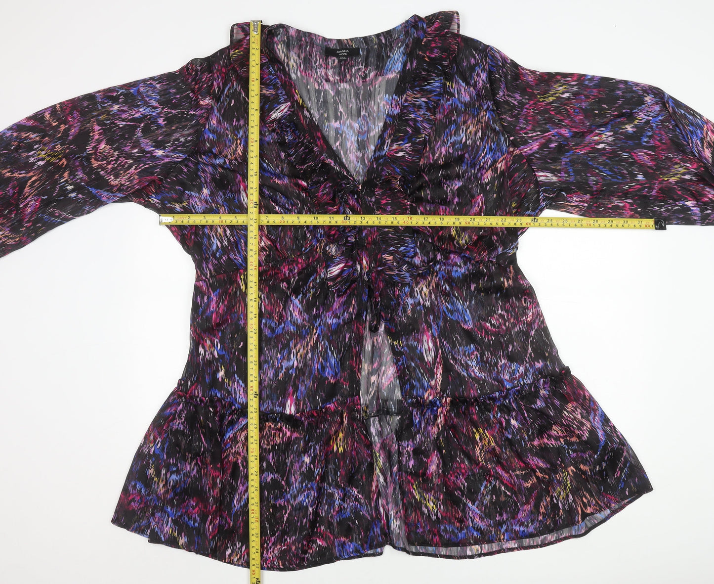 Joanna Hope Women's Multicoloured Plus Size 24 Blouson Chiffon Dress