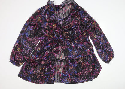 Joanna Hope Women's Multicoloured Plus Size 24 Blouson Chiffon Dress
