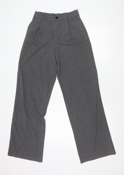 Womens UK Size XS Zara Regular Fit Business Casual Workwear Grey Trousers