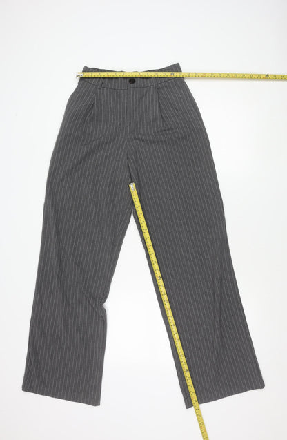 Womens UK Size XS Zara Regular Fit Business Casual Workwear Grey Trousers