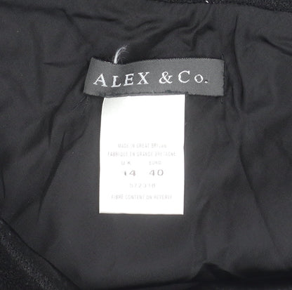 Alex & Co Women’s Black Wool Blend Pencil Skirt Size 14