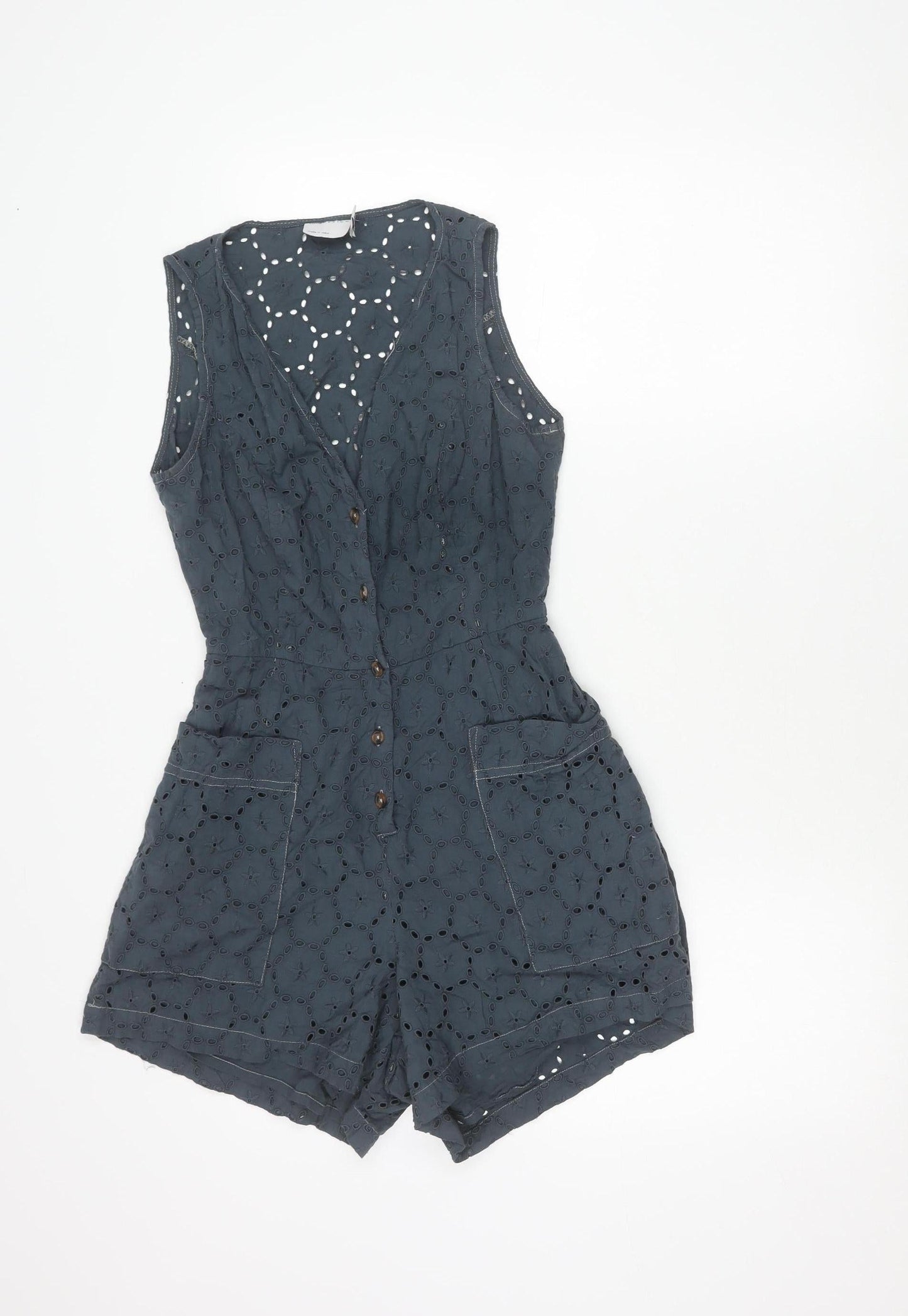 Womens UK Size 10 ASOS Design One-Piece Grey Playsuit