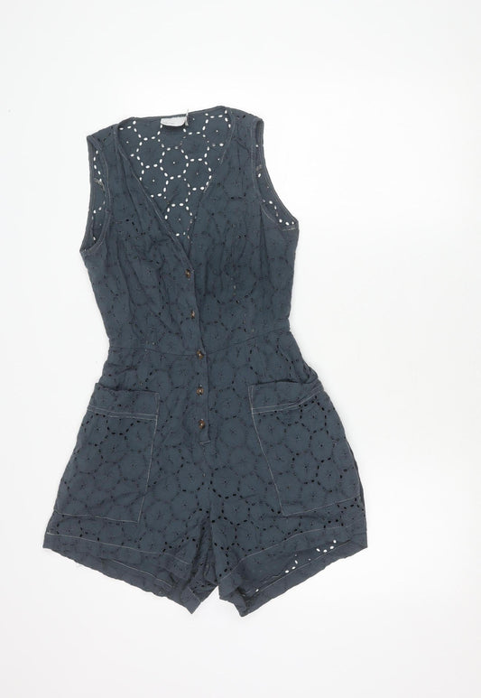 Womens UK Size 10 ASOS Design One-Piece Grey Playsuit