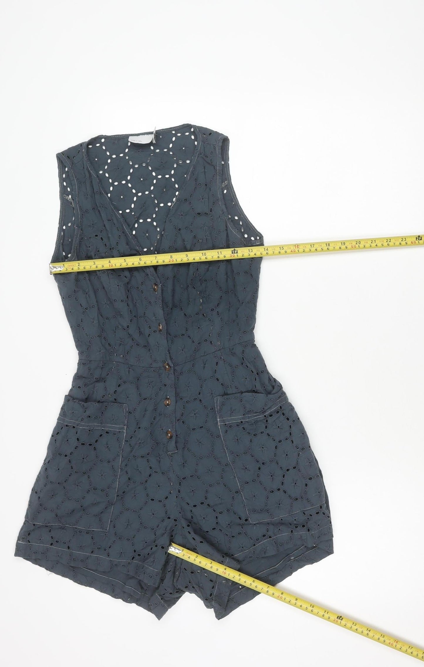 Womens UK Size 10 ASOS Design One-Piece Grey Playsuit