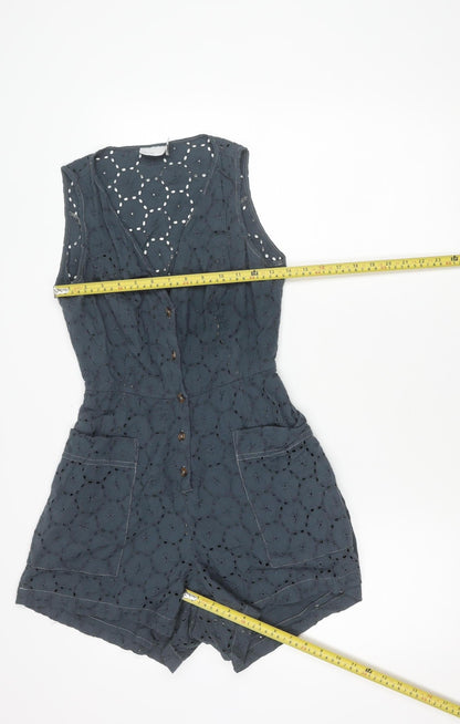 Womens UK Size 10 ASOS Design One-Piece Grey Playsuit