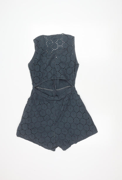 Womens UK Size 10 ASOS Design One-Piece Grey Playsuit