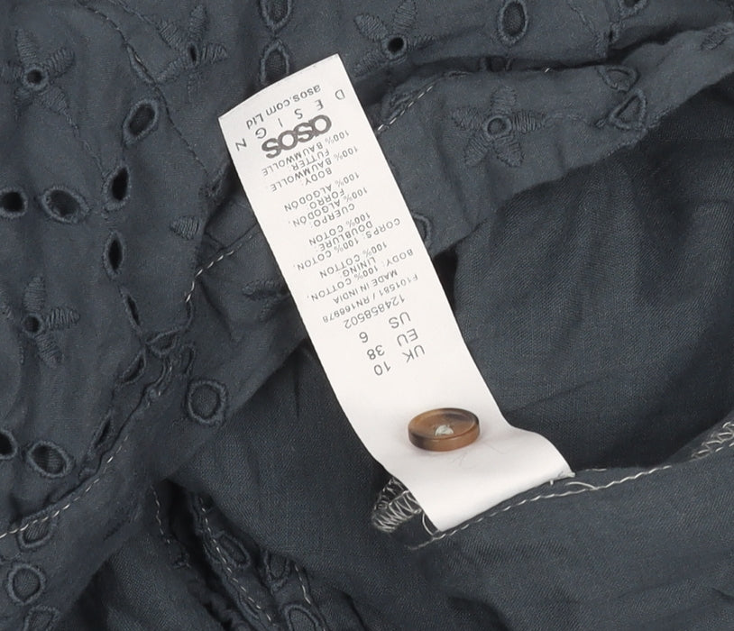 Womens UK Size 10 ASOS Design One-Piece Grey Playsuit