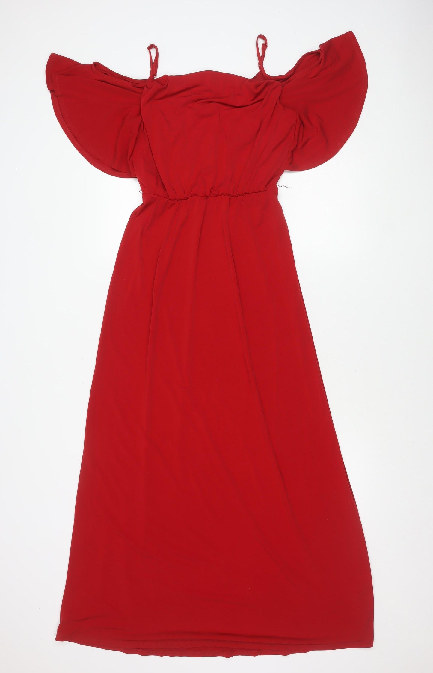 Début Women’s Red Off Shoulder Fit & Flare Dress Size 8
